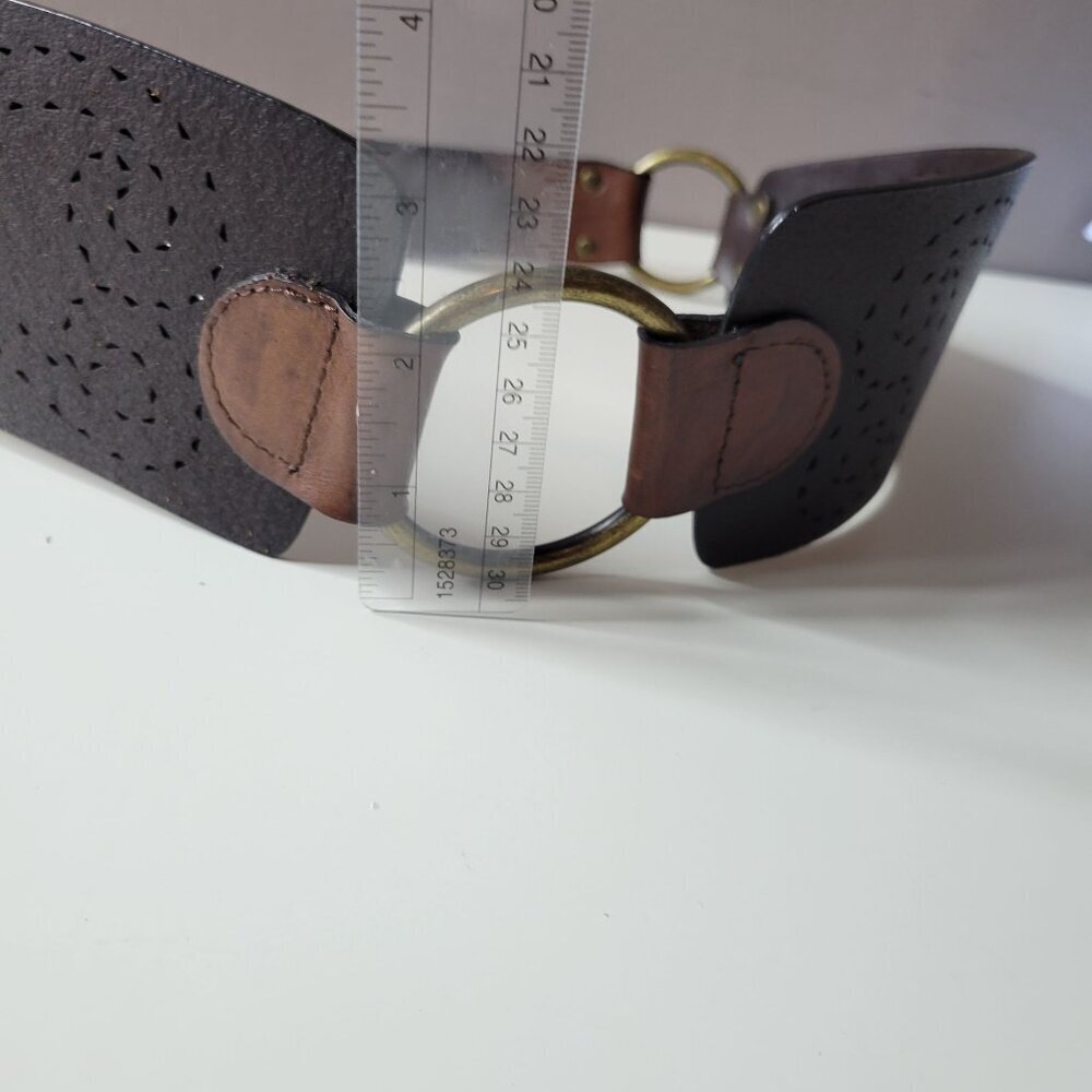 Hobo Brown Leather belt Women size 34 - Picture 9 of 11